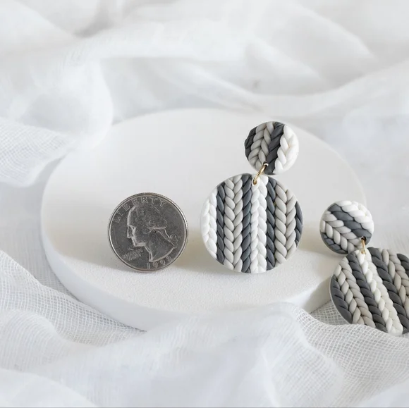 Cozy Knit Earrings - Picture 6 of 7